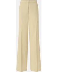 Pinko - Stretch Linen Trousers With Crease - Lyst