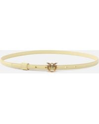 Pinko - Thin Belt With Love Birds Buckle, 1Cm - Lyst