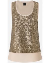 Pinko - Fully Sequinned Vest Top - Lyst