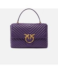 Pinko - Big Lady Love Bag Puff Chevron, Plum-Antique - Lyst