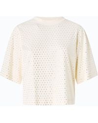 Pinko - T-Shirt With Rhinestones And Logo - Lyst