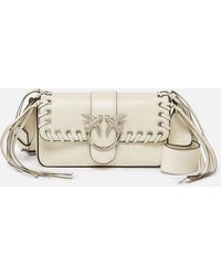 Pinko - Borsa A Spalla Soft Love Bag Slouchy Con Frange - Lyst