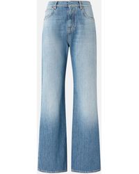 Pinko - Wide-Leg Jeans With Fading - Lyst