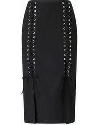 Pinko - Slim-Fit Midi Skirt With Two Slits - Lyst