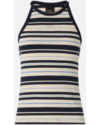 Pinko - Ribbed Vest Top With Logo - Lyst