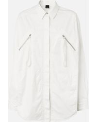Pinko - Cotton Shirt With Pockets And Zip - Lyst