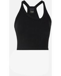 Pinko - Cropped Vest Top With Asymmetric Neckline - Lyst