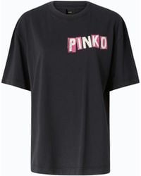 Pinko - Quiet Is The New Punk Swan-Print T-Shirt - Lyst
