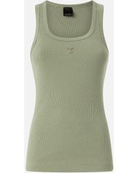 Pinko - Vest Top With Love Birds Golden Detail - Lyst