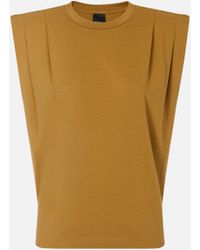 Pinko - Sleeveless Double Jersey T-Shirt - Lyst