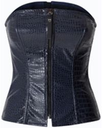 Pinko - Bustier Top With Crocodile Print And Zip - Lyst