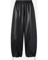 Pinko - Faux Leather Balloon Trousers - Lyst