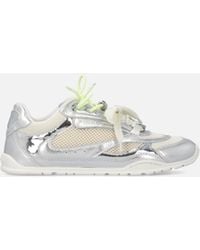 Pinko - Laminated Sneakers With Double Laces And Jewel Details - Lyst