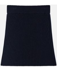 Pinko - Ribbed Wool And Cashmere Mini Skirt - Lyst