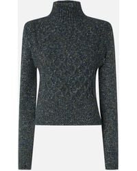 Pinko - Jersey De Cuello Alto De Punto Trenzado - Lyst
