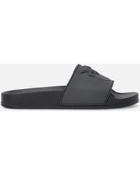 Pinko - Rubber Slip-On Sandals With Love Birds Maxi Logo - Lyst
