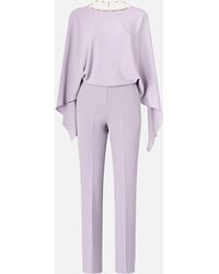 Pinko - Long Playsuit With Exposed Back And Jewel Necklace - Lyst