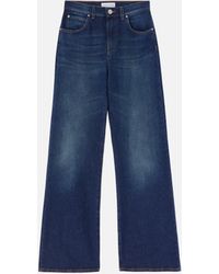 Pinko - Wide-leg Vintage Blue Denim Jeans - Lyst