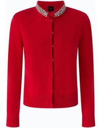 Pinko - Cardigan With Jewel Collar - Lyst
