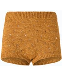 Pinko - Fully Rhinestoned Wool-Blend Shorts - Lyst
