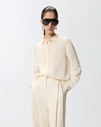 Pinko - Sand-Wash Silk Shirt - Lyst