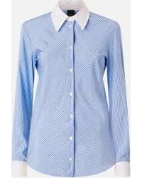 Pinko - Shirt With Contrasting Collar And Cuffs - Lyst