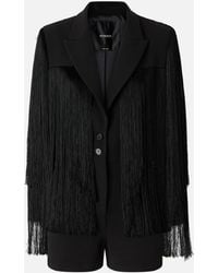 Pinko - Short Playsuit With All-Over Fringe Detailing - Lyst