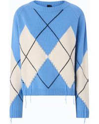 Pinko - Pullover Aus Wolle Und Kaschmir Mit Maxi-Rauten - Lyst
