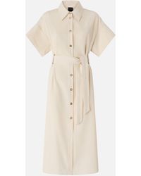 Pinko - Midi Shirt Dress With Belt - Lyst