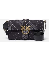 Pinko - Medium Bandana Print Love Bag Slouchy Shoulder Bag - Lyst