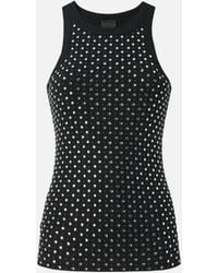 Pinko - Vest Top With Rhinestones And Studs - Lyst