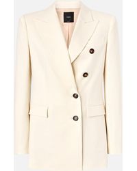 Pinko - Double-Breasted Jacket With Pockets - Lyst