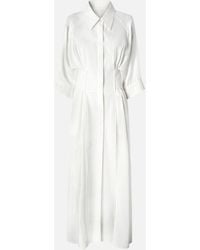 Pinko - Robe Chemise Longue En Habotai Et Coton - Lyst