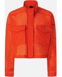 Pinko - Short Jacket In Technical Organza-effect Fabric - Lyst