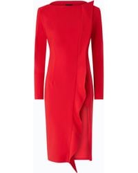 Pinko - Midi Sheath Dress With Ruffle And Open Back - Lyst