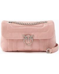 Pinko - Small New Love Puff Shoulder Bag With Metal Buckle Galleria - Lyst