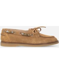Pinko - Suede Moccasins With Jewel Details - Lyst