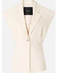 Pinko - Sleeveless Rustic-Effect Jacket - Lyst