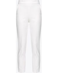 Pinko - Slim-fit Trousers In Technical Stretch Crepe - Lyst