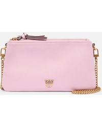 Pinko - Bolso Bandolera Mini Double Bag Pequeño De Piel Con Correa - Lyst