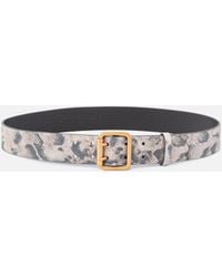 Pinko - Belt With Python Print, 4 Cm - Lyst