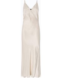Pinko - Midi Slip Dress With Removable Love Birds Logo - Lyst