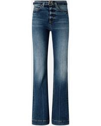 Pinko - Dark Jeans With Belt And Love Birds Buckle - Lyst
