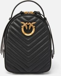 Pinko - Love Bag Mini Matelassé Leather Backpack - Lyst