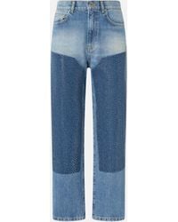 Pinko - Jean Droit Avec Mini Clous Façon Strass - Lyst