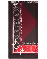 Pinko - Two-Tone Scarf With Logos - Lyst