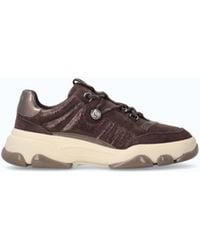 Pinko - Leather Sneakers With Trekking-Style Laces - Lyst