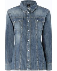 Pinko - Denim Shirt With Fading - Lyst