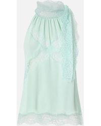 Pinko - Top Con Scollo All'Americana E Pizzo - Lyst