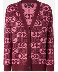 Pinko - Cardigan With Love Birds Logo - Lyst